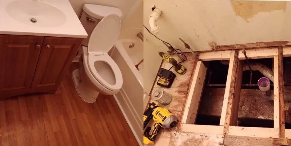 Residential plumbing pipe installation